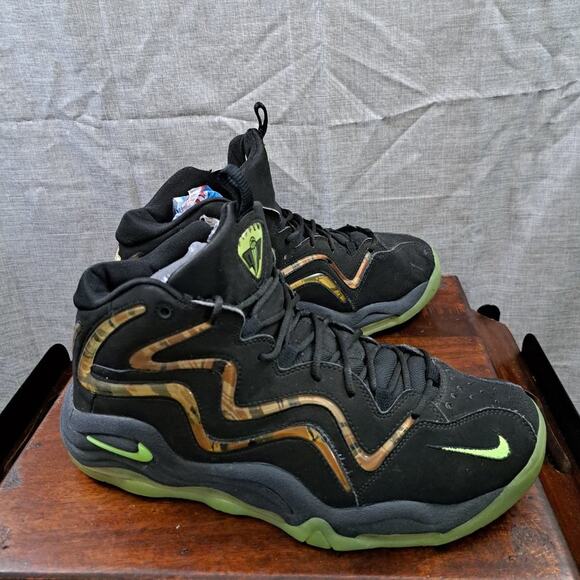 %Nike Air Pippen Camoflague Black/Flash Lime-Anthracite Size 12 / A 33 main image 12
